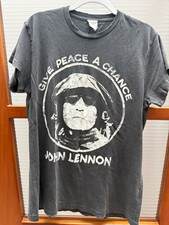 MadeWorn John Lennon Give Peace a Chance Gray Cotton Graphic Tee XS - Rare