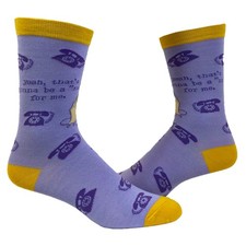 Women's Yeah, That's Gonna Be A No for Me Socks Funny Lazy Introvert Graphic