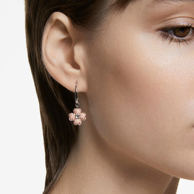 BNIB Swarovski Latisha drop earrings Flower, Pink, Rhod  & Gift Bag £95.00