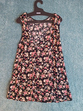 Reformation Black Floral Mini Dress with Asymmetical Low Back, XS/S