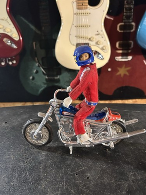#ad Evel Knievel Friction Toy Motorcycle Motorcycle And Figure $75.00