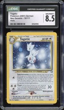 2001 Pokemon DEUTSCH Unlimited Neo Genesis Togetic Holo 16/111 CGC 8,5 NM-MT +