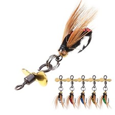 5/10pcs Fly Fishing Flies Hard Lures With Propeller for Trout Bass Micro Bait
