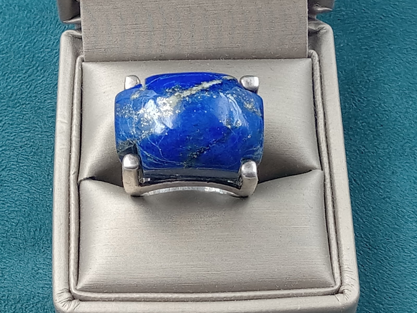 Fine Statement Sterling Silver Ring Rectangular C… - image 1