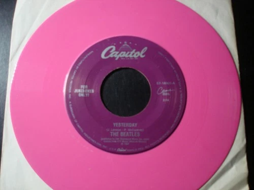 THE BEATLES YESTERDAY 45 RECORD JUKEBOX ONLY PINK COLOR VINYL