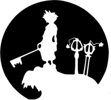 Kingdom Hearts Sora Moon Light Black Vinyl Decal Car Truck Window Laptop