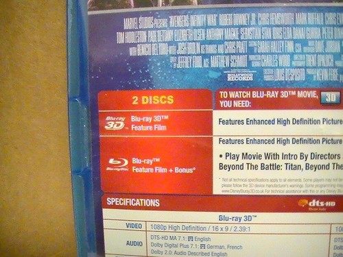 Marvel Avengers Infinity War 3D Blu-ray 2018 Disney Downey Hemsworth Thor Hulk - Picture 14 of 21