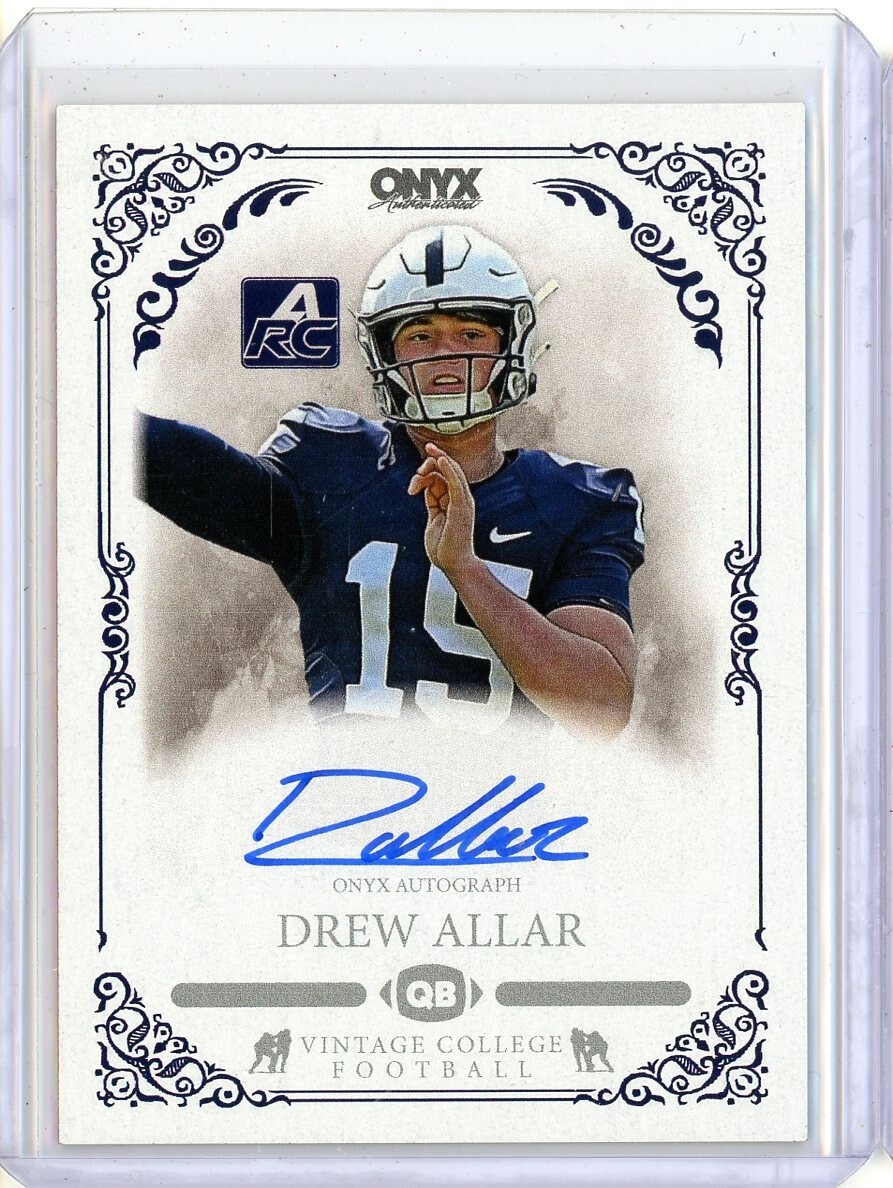 2022 ONYX Vintage College DREW ALLAR On-Card AUTO Autograph RC