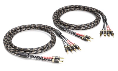 ViaBlue  SC-4 Silver Lautsprecherkabel, Bi-Wire T8 Banana - 2 x 3,0 m