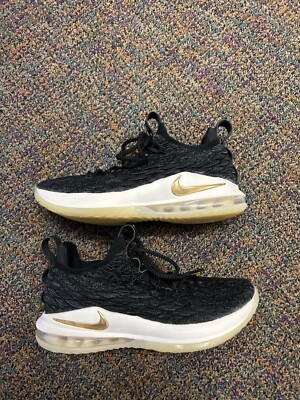nike lebron 15 low black metallic gold