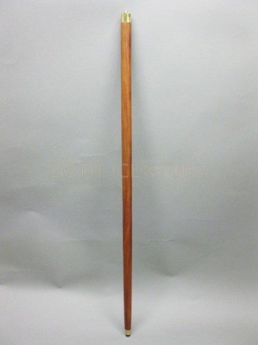 Bâton de canne de marche en bois palissandre Sheesham sans poignée style victorien 93 cm - Photo 1/4