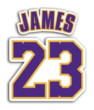 Lebron James 23 Sticker Basketball Decals Large Truck Laptop PC