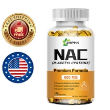 NAC N Acetyl Cysteine 600mg | 120 Caplets | Non-GMO, Gluten Free | by ZHPHK
