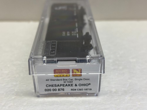 N Scale Micro Trains MTL 020 00 876 Chesapeake & Ohio C&O 18719 Box Car w/Load - Picture 3 of 4