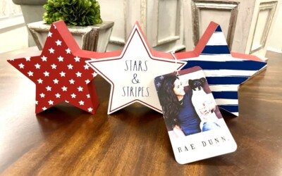 #ad #ad Rae Dunn July 4th Patriotic Wood “STARS amp; STRIPES” Star Sign Red White Blue NWT $24.95
