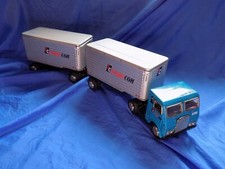 Vintage TransCon Tractor Trailer w/ Two Tandems  Dolly Tin Friction Toy Tested