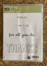 Stampin' Up Sale-A-Bration "For Being You" Red Stamp Set Thanks UK Seller 2239