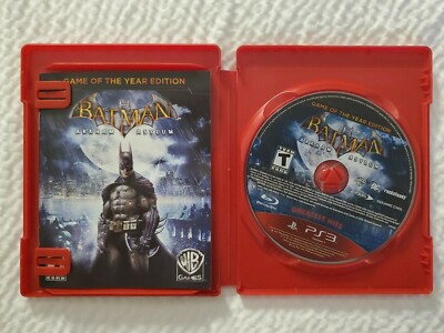 Batman Arkham Asylum (PlayStation 3, 2011) Greatest Hits GOTY Edition w/ Manual