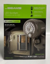 MB360XT-BRN MR BEAMS LED SPOTLIGHT BATTERY, MOTION SENSING, WEATHERPROOF, 200 LM