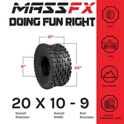 21x7-10 & 20x10-9 ATV TIRE SET (All 4 Tires) Kawasaki KFX400 450R