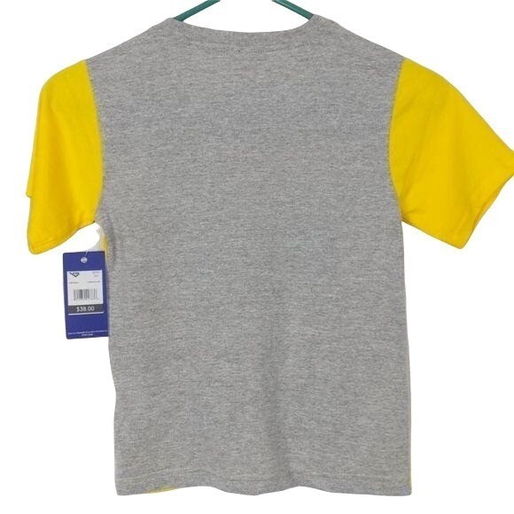 Pony set corto per bambini giallo nero e grigio taglia 5 6 (nuovo con etichette) prezzo al pubblico $38