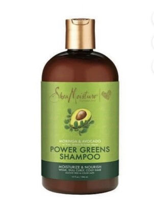 Power Greens Shampoo, Moringa & Avocado, 13 fl oz (384 ml)