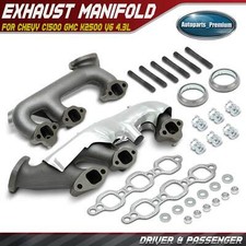 Left Right Exhaust Manifold W Gasket Seal For Chevy C1500 Gmc K2500 V6 4.3l