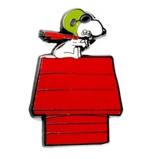 Snoopy Red Baron on Dog House 1 Inch Tall Enamel Metal Pin