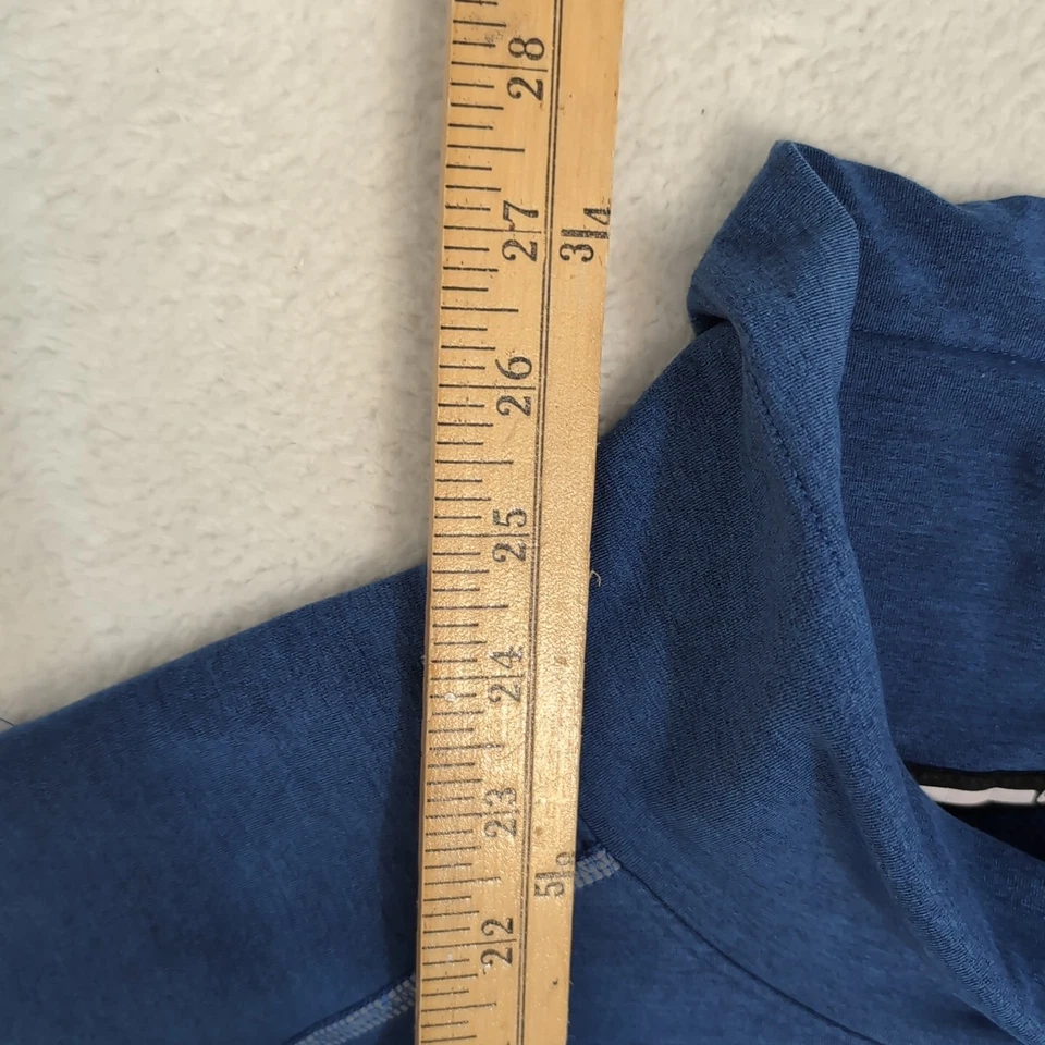 Nike Dri-Fit Women's Size L Blue Long Sleeve Turtle Neck Running Zip Reflective - Image 4 of 4