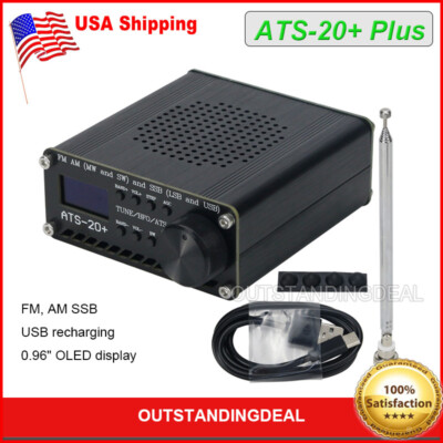 ATS-20+ Plus ATS20 V2 SI4732 Radio Receiver FM AM and SSB With 0.96'' OLED USA