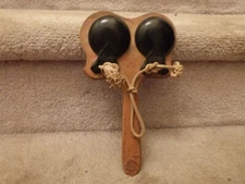 VTG Leedy Baklite Mounted Double Castanets Clackers Hand Music Instrument 9.5"