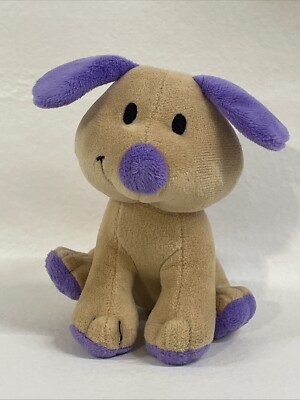 Puppy Plush Dog Stuffed Toy Learning Resources Tan And Purple 5.5 