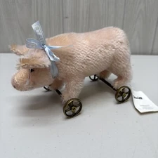 Steiff 2009 TRUFFLES Pig on Wheels 8" EAN 681561 Limited Edition 411/1500