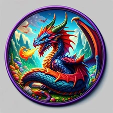 Dragon Patch iron-on Applique Geeks & Gamers Creature Myths Greek Legend Cryptid