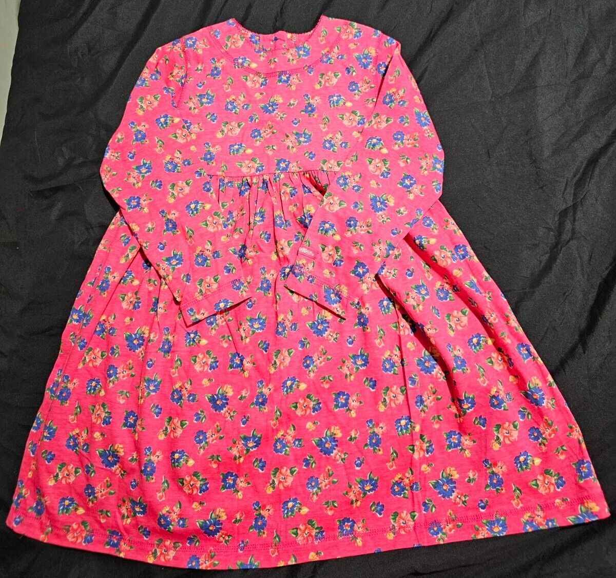 Vintage OshKosh B'gosh Floral Dress Girl Size 5 M… - image 2