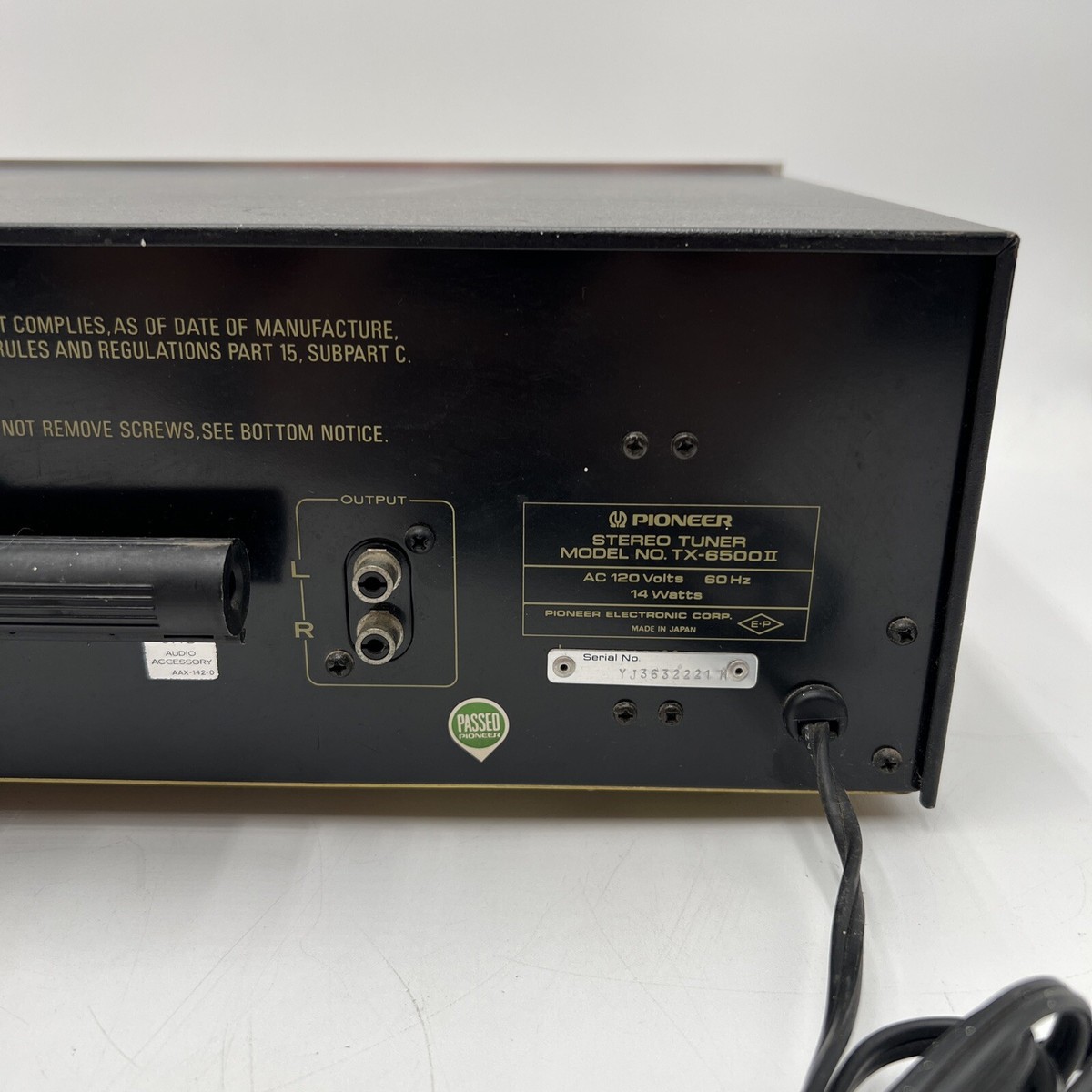 Tuner stéréo AM/FM vintage Pioneer TX-6500 II testé | eBay