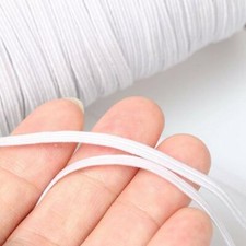 Braided Elastic 3/8'' Wide 144 Yards - White
