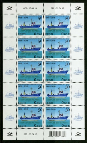 Mint Never Hinged/MNH Sheet Estonian Stamps