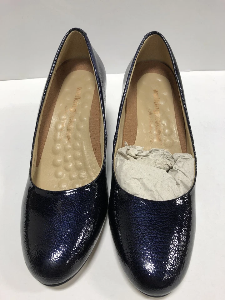 Zapatos de salón Jessica de tacón bloque para mujer Walking Cradles azul marino, talla 6 M Foto 3 de 4