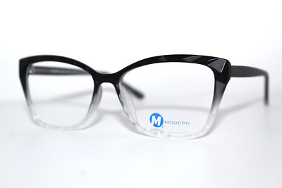 NEW MODERN OPTICAL HARLOW BLACK FROST AUTHENTIC EYEGLASSES FRAMES 53-18-145MM