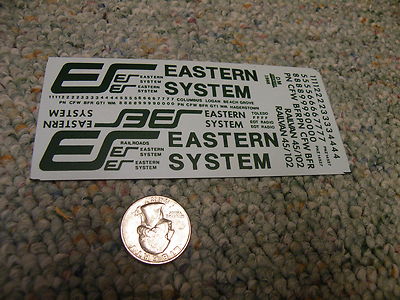 Herald King decals HO Eastern System Rail Van green   ZZ114