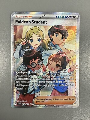 Pokmon TCG Paldean Student 230/091 Paldean Fates Full Art Trainer | eBay Pokmon TCG Paldean Student 230/091 Paldean Fates Full Art Trainer | eBay