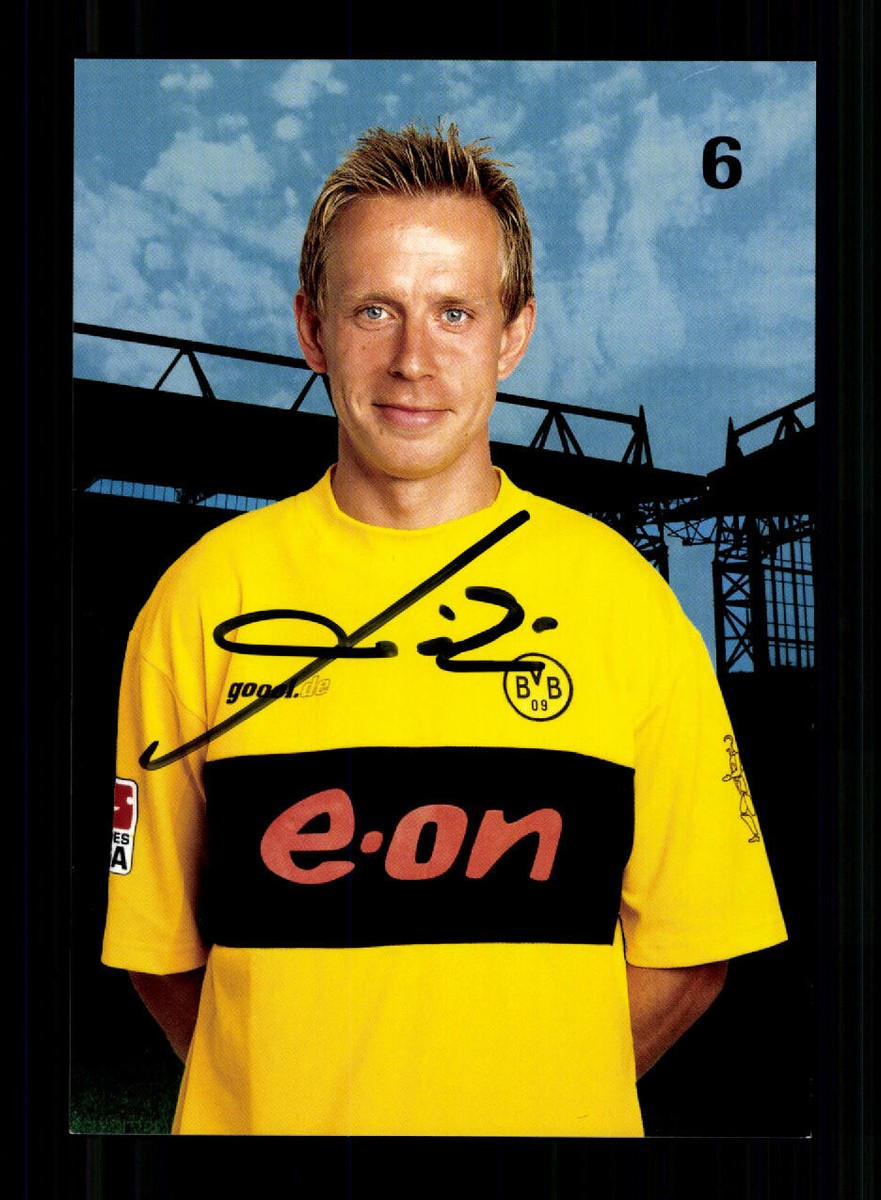 Jörg Heinrich Autogrammkarte Borussia Dortmund 2002-03 2. Karte Orig Sign