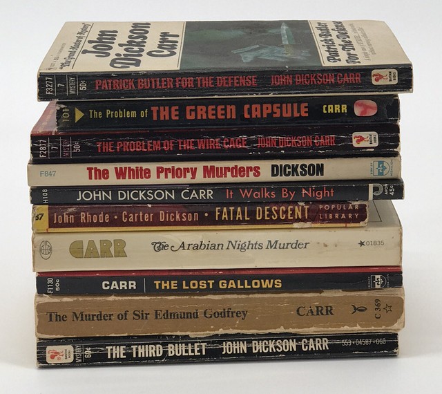 Lot of 3 John Dickson Carr paperback books various titles Bantam Books