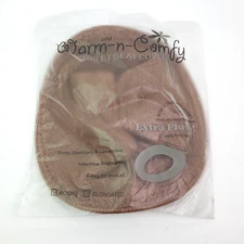 Warm n Comfy Brown Round Elongated Extra Plush Toilet Seat Cover