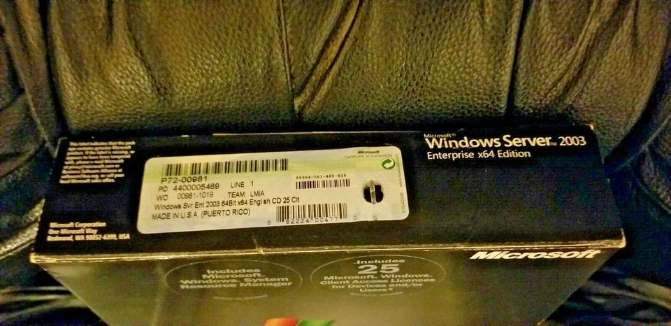 Microsoft Windows Server 2003 Enterprise x64 Edition with 25CALs, SKU P72-00981 - Image 2 of 4