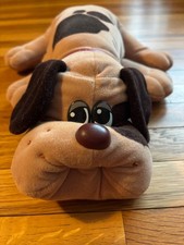 Vintage 1985 Tonka Pound Puppies Plush   18  Brown with Brown Spots Floppy Ear