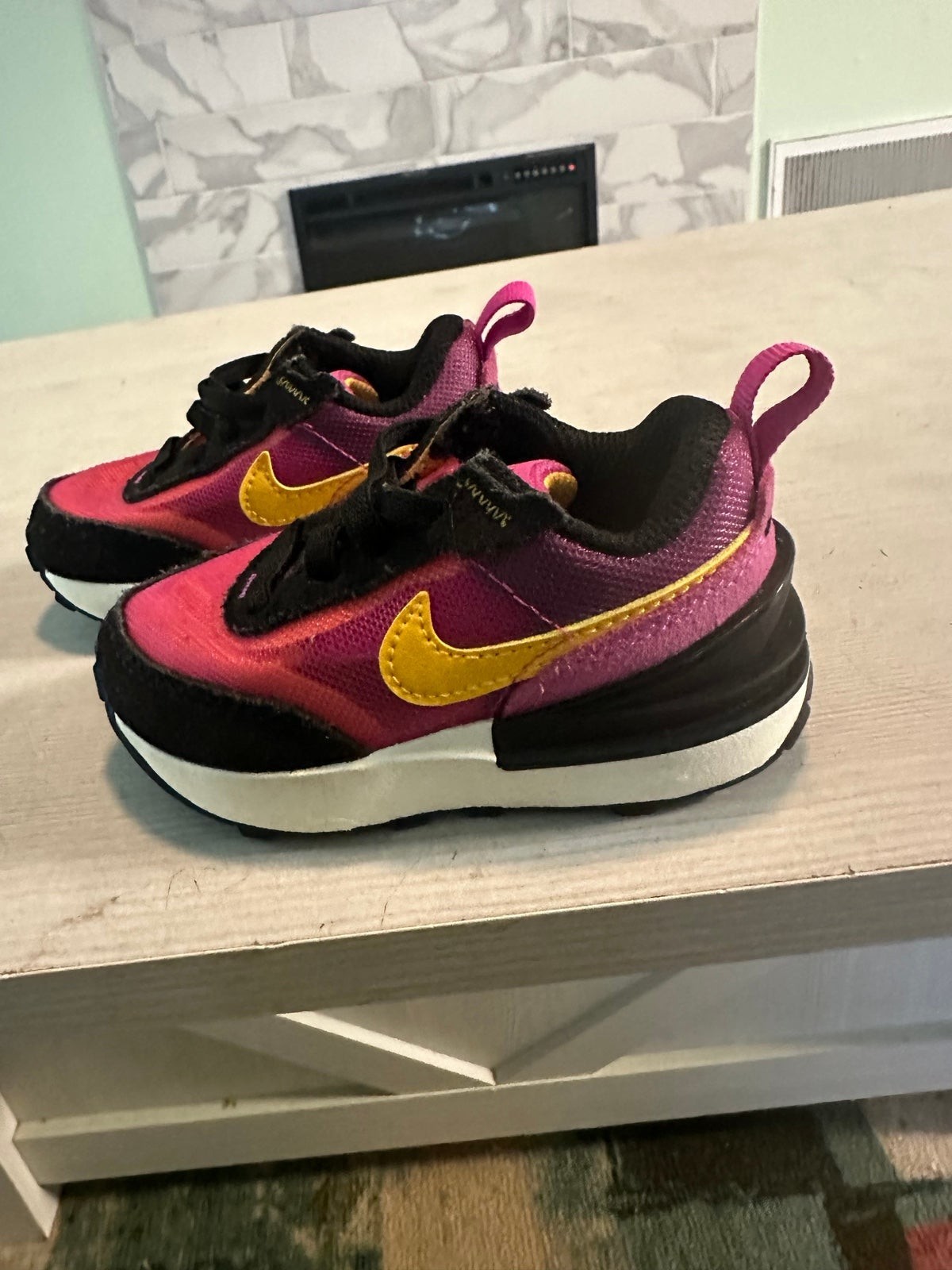 Nike Waffle One 2C Toddler Shoes Suede Mesh Athletic Running Sneakers-image