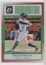 2017 Panini Donruss Optic Dominators Red Prizm 26/99 Khris Davis #D12 no9