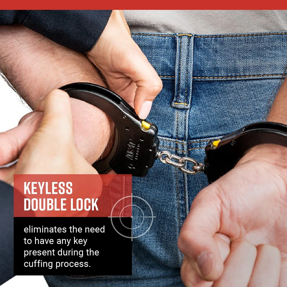 Ultra Plus Keyless Double-Locking Chain Handcuffs, Professional Grade Forged ... - Image 3 of 4